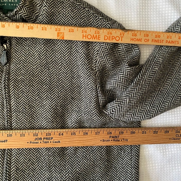 Lauren Ralph Lauren Wool Alpaca Spring casual Jacket size 12, herringbone  print - Picture 5 of 14